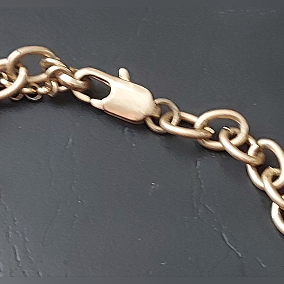 Antique Silver Filigree Bow Heart Link Necklace - Picture 7 of 10
